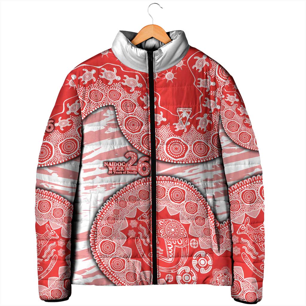 Sydney Swans NAIDOC Week 2026 Padded Jacket Australian Aboriginal Dot Art Dreamtime Pattern Style