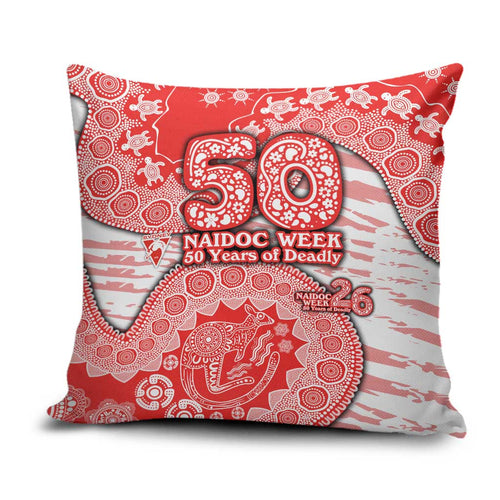 Sydney Swans NAIDOC Week 2026 Pillow Cover Australian Aboriginal Dot Art Dreamtime Pattern Style