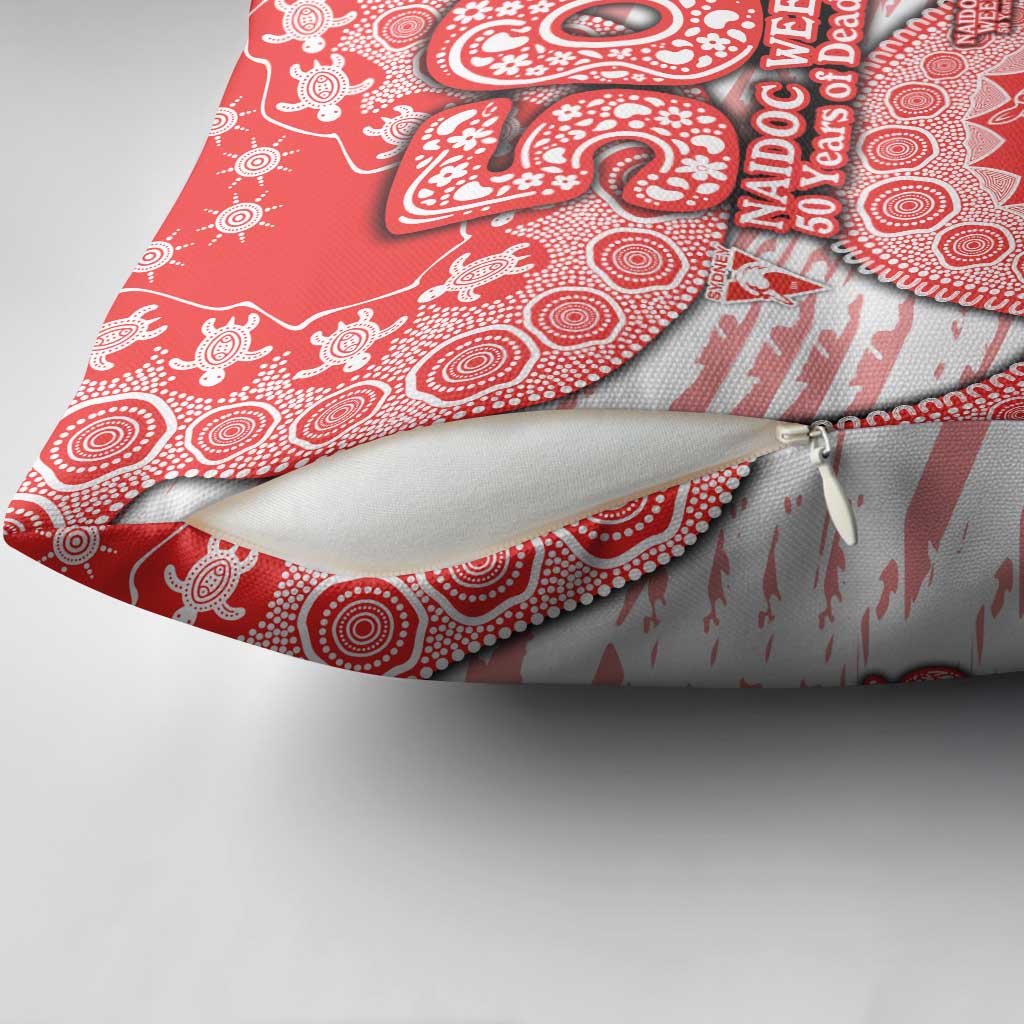 Sydney Swans NAIDOC Week 2026 Pillow Cover Australian Aboriginal Dot Art Dreamtime Pattern Style