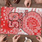Sydney Swans NAIDOC Week 2026 Puzzle Australian Aboriginal Dot Art Dreamtime Pattern Style