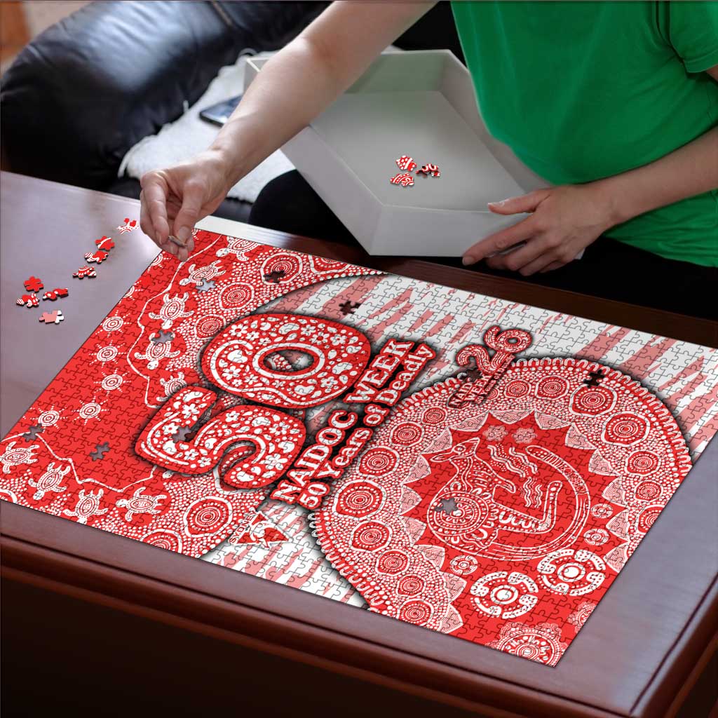 Sydney Swans NAIDOC Week 2026 Puzzle Australian Aboriginal Dot Art Dreamtime Pattern Style