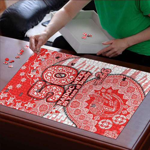 Sydney Swans NAIDOC Week 2026 Puzzle Australian Aboriginal Dot Art Dreamtime Pattern Style