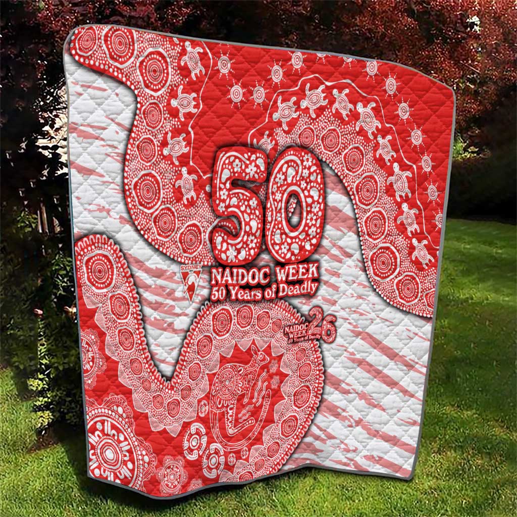 Sydney Swans NAIDOC Week 2026 Quilt Australian Aboriginal Dot Art Dreamtime Pattern Style