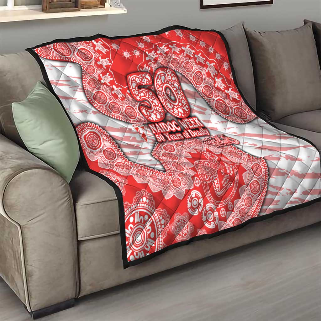 Sydney Swans NAIDOC Week 2026 Quilt Australian Aboriginal Dot Art Dreamtime Pattern Style