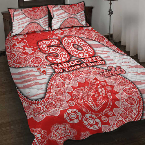 Sydney Swans NAIDOC Week 2026 Quilt Bed Set Australian Aboriginal Dot Art Dreamtime Pattern Style