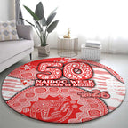 Sydney Swans NAIDOC Week 2026 Round Carpet Australian Aboriginal Dot Art Dreamtime Pattern Style