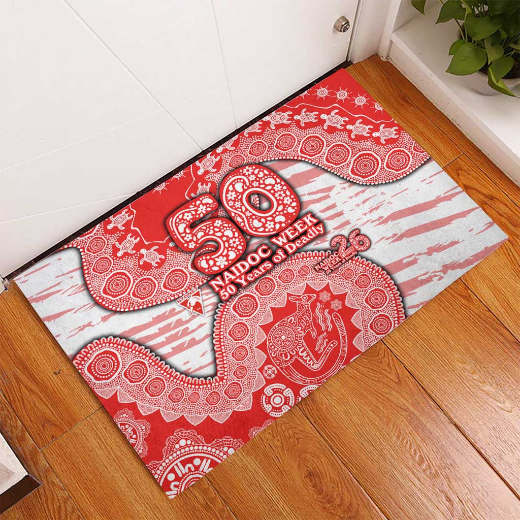 Sydney Swans NAIDOC Week 2026 Rubber Doormat Australian Aboriginal Dot Art Dreamtime Pattern Style