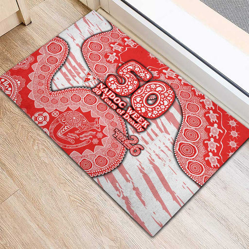 Sydney Swans NAIDOC Week 2026 Rubber Doormat Australian Aboriginal Dot Art Dreamtime Pattern Style