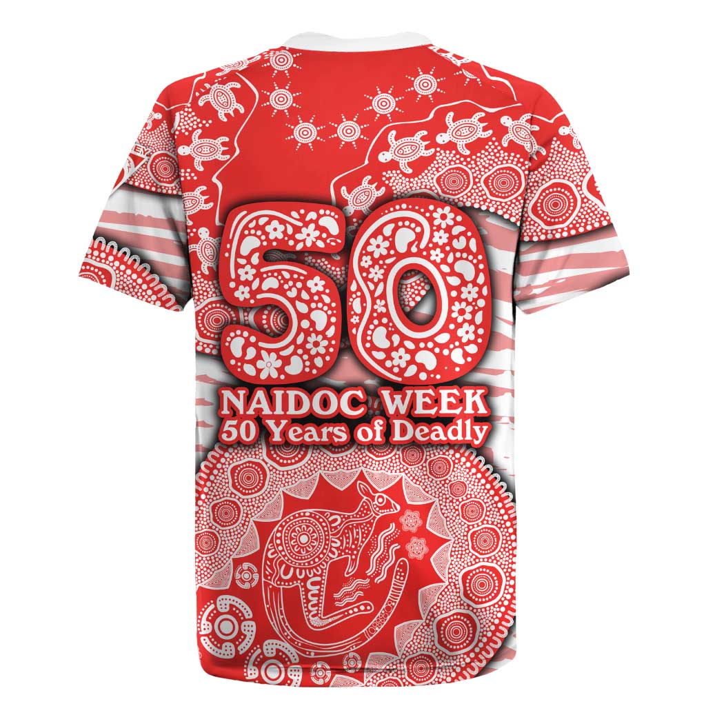 Sydney Swans NAIDOC Week 2026 Rugby Jersey Australian Aboriginal Dot Art Dreamtime Pattern Style
