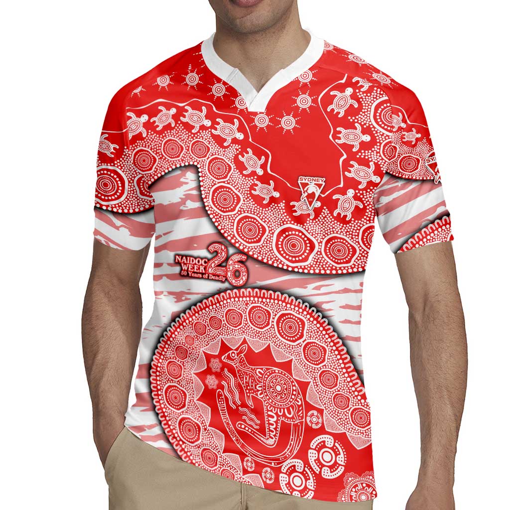 Sydney Swans NAIDOC Week 2026 Rugby Jersey Australian Aboriginal Dot Art Dreamtime Pattern Style