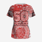 Sydney Swans NAIDOC Week 2026 Scrub Top Australian Aboriginal Dot Art Dreamtime Pattern Style