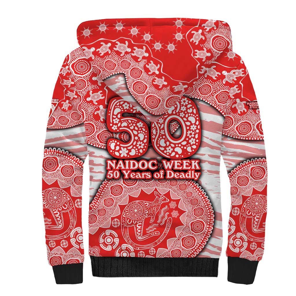 Sydney Swans NAIDOC Week 2026 Sherpa Hoodie Australian Aboriginal Dot Art Dreamtime Pattern Style
