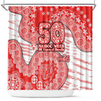 Sydney Swans NAIDOC Week 2026 Shower Curtain Australian Aboriginal Dot Art Dreamtime Pattern Style