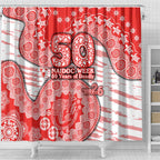 Sydney Swans NAIDOC Week 2026 Shower Curtain Australian Aboriginal Dot Art Dreamtime Pattern Style