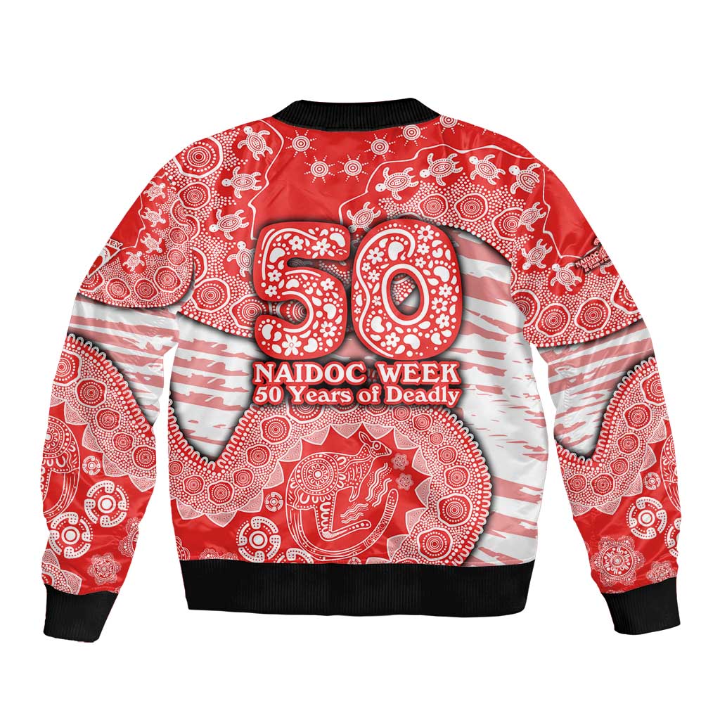 Sydney Swans NAIDOC Week 2026 Sleeve Zip Bomber Jacket Australian Aboriginal Dot Art Dreamtime Pattern Style