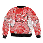 Sydney Swans NAIDOC Week 2026 Sleeve Zip Bomber Jacket Australian Aboriginal Dot Art Dreamtime Pattern Style