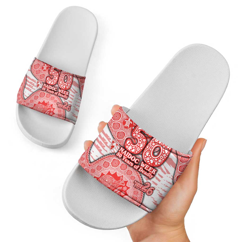 Sydney Swans NAIDOC Week 2026 Slide Sandals Australian Aboriginal Dot Art Dreamtime Pattern Style