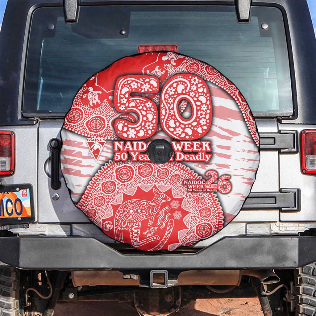 Sydney Swans NAIDOC Week 2026 Spare Tire Cover Australian Aboriginal Dot Art Dreamtime Pattern Style
