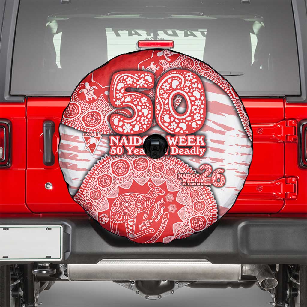 Sydney Swans NAIDOC Week 2026 Spare Tire Cover Australian Aboriginal Dot Art Dreamtime Pattern Style