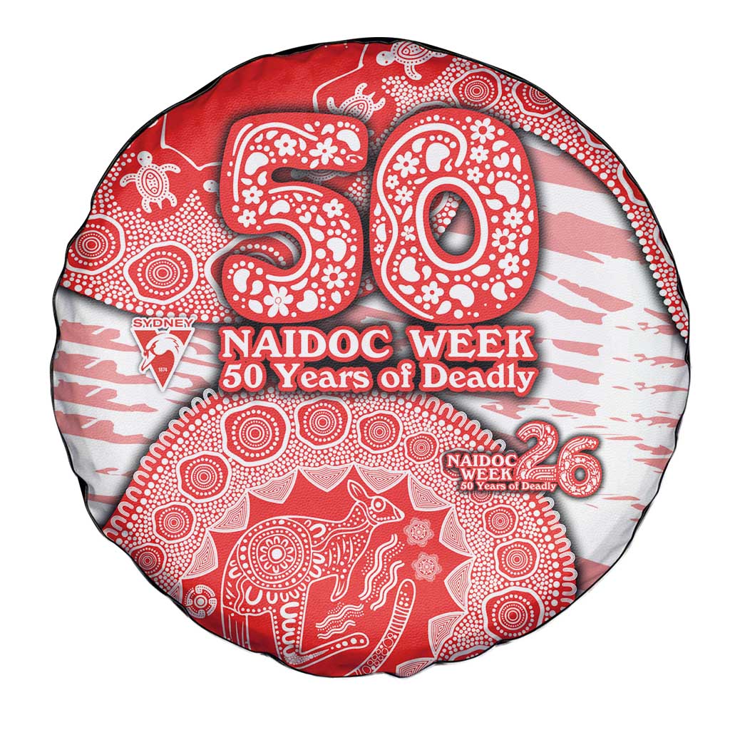 Sydney Swans NAIDOC Week 2026 Spare Tire Cover Australian Aboriginal Dot Art Dreamtime Pattern Style