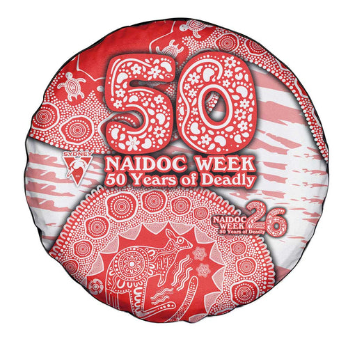 Sydney Swans NAIDOC Week 2026 Spare Tire Cover Australian Aboriginal Dot Art Dreamtime Pattern Style