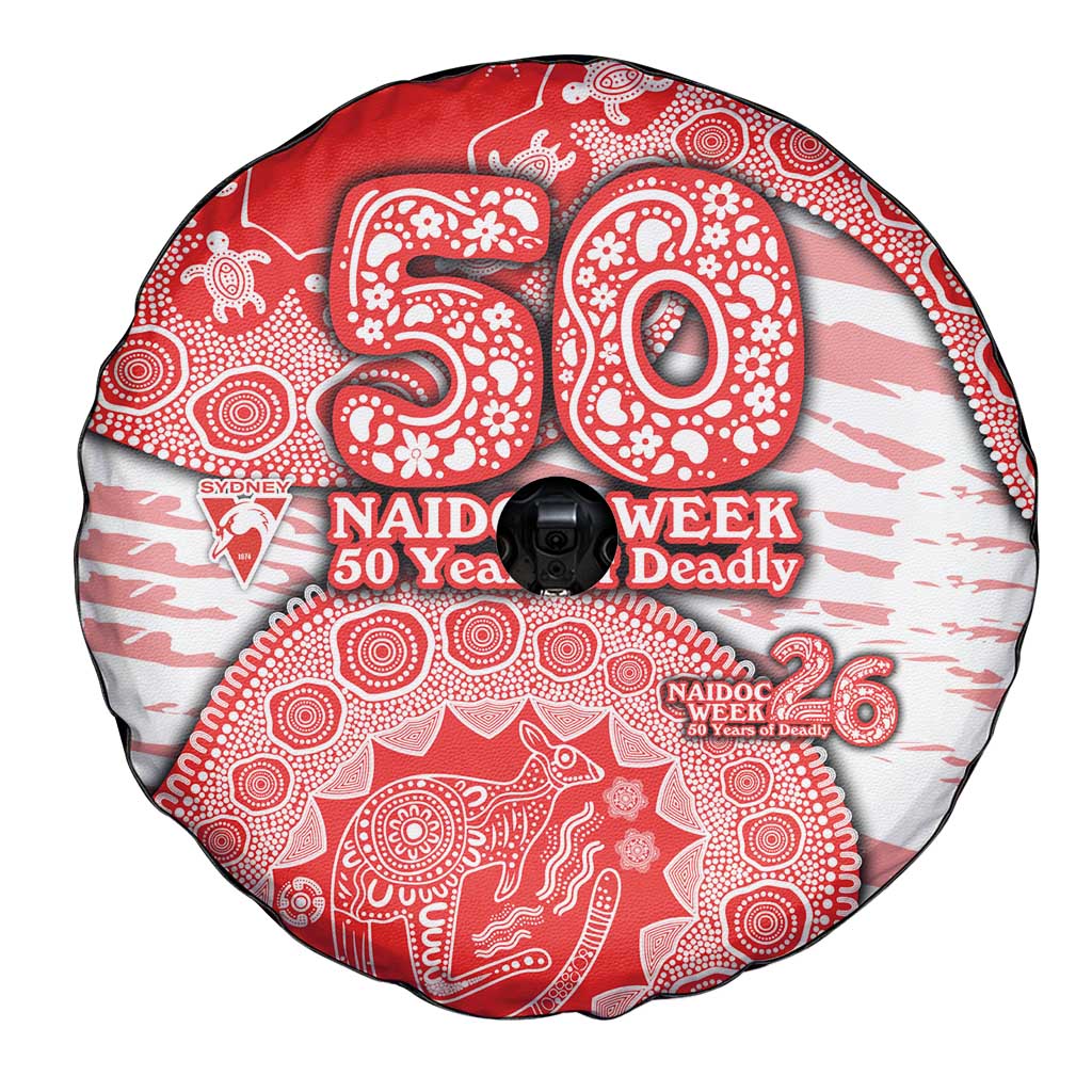 Sydney Swans NAIDOC Week 2026 Spare Tire Cover Australian Aboriginal Dot Art Dreamtime Pattern Style