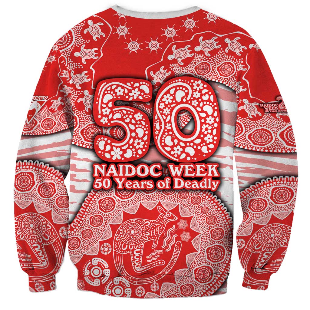 Sydney Swans NAIDOC Week 2026 Sweatshirt Australian Aboriginal Dot Art Dreamtime Pattern Style