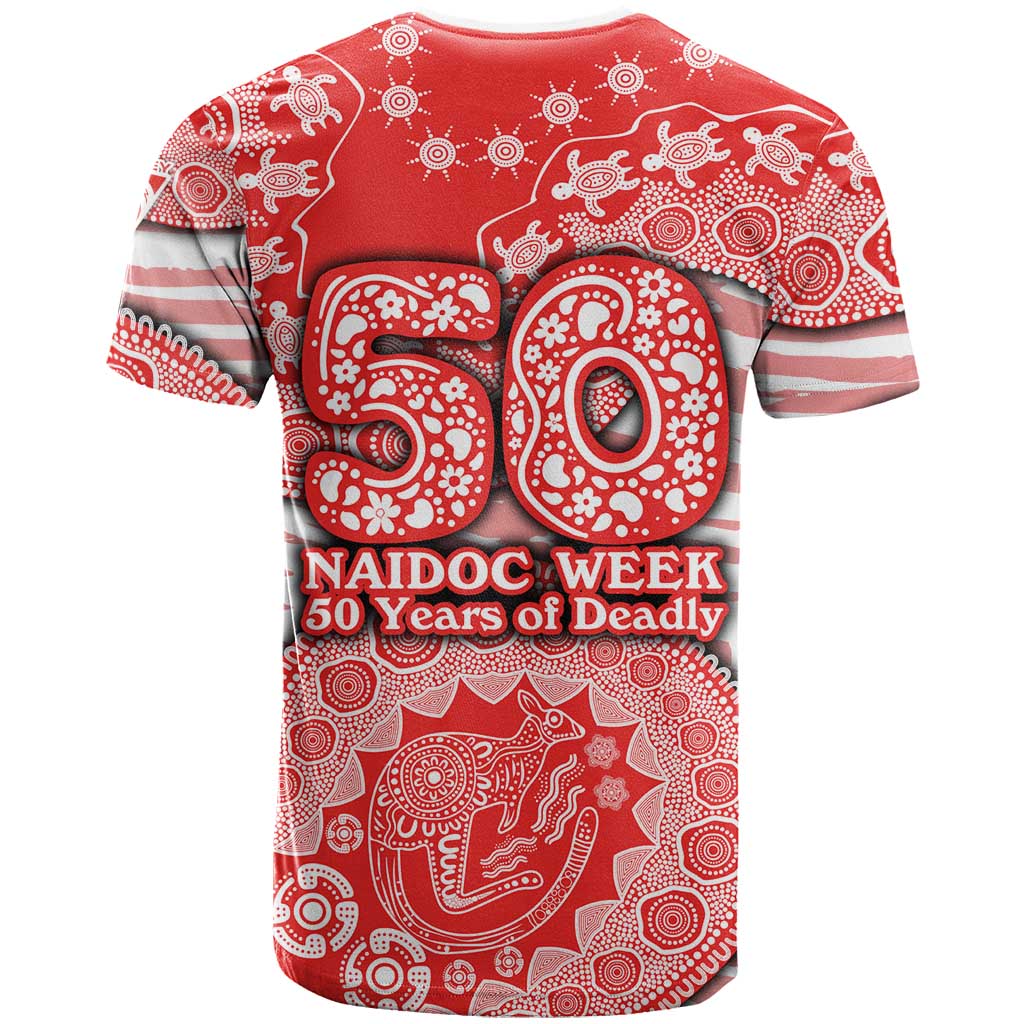 Sydney Swans NAIDOC Week 2026 T Shirt Australian Aboriginal Dot Art Dreamtime Pattern Style