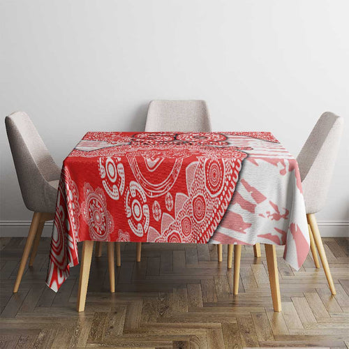 Sydney Swans NAIDOC Week 2026 Tablecloth Australian Aboriginal Dot Art Dreamtime Pattern Style