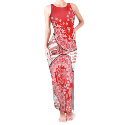 Sydney Swans NAIDOC Week 2026 Tank Maxi Dress Australian Aboriginal Dot Art Dreamtime Pattern Style