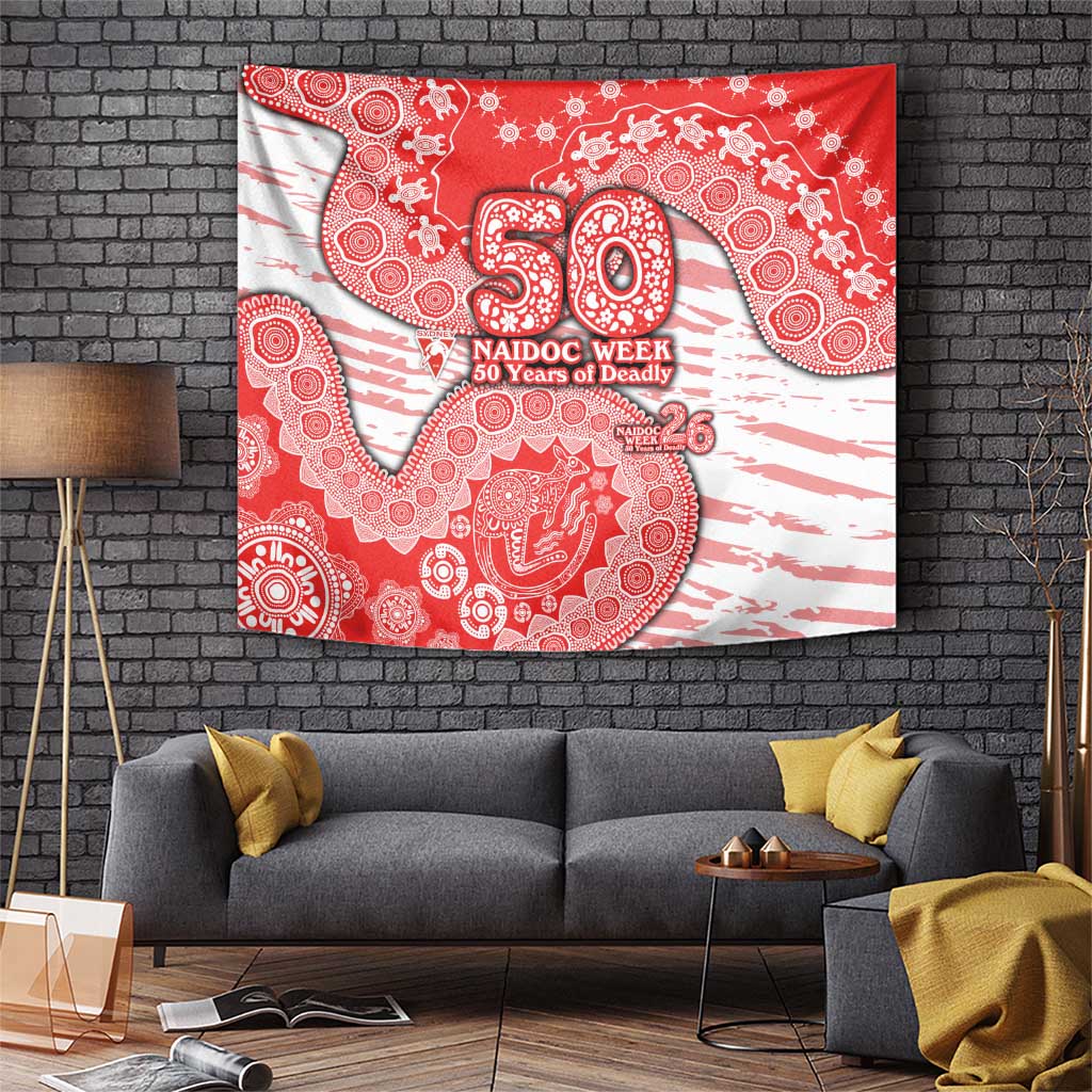 Sydney Swans NAIDOC Week 2026 Tapestry Australian Aboriginal Dot Art Dreamtime Pattern Style