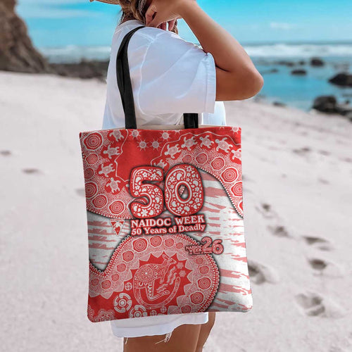 Sydney Swans NAIDOC Week 2026 Tote Bag Australian Aboriginal Dot Art Dreamtime Pattern Style