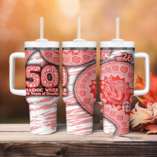 Sydney Swans NAIDOC Week 2026 Tumbler With Handle Australian Aboriginal Dot Art Dreamtime Pattern Style