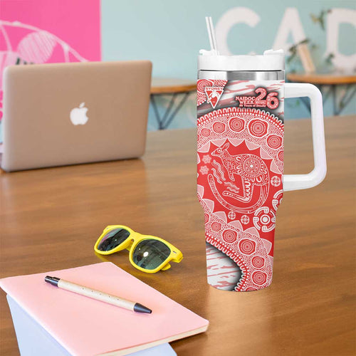 Sydney Swans NAIDOC Week 2026 Tumbler With Handle Australian Aboriginal Dot Art Dreamtime Pattern Style