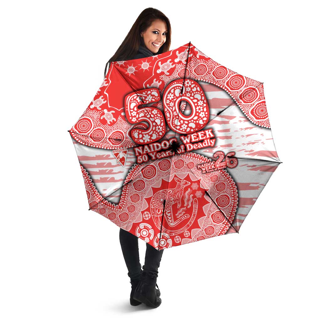 Sydney Swans NAIDOC Week 2026 Umbrella Australian Aboriginal Dot Art Dreamtime Pattern Style