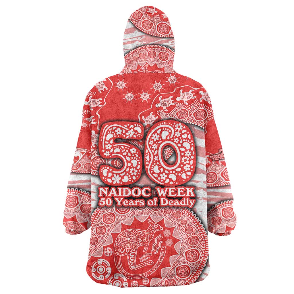Sydney Swans NAIDOC Week 2026 Wearable Blanket Hoodie Australian Aboriginal Dot Art Dreamtime Pattern Style