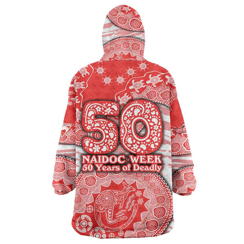 Sydney Swans NAIDOC Week 2026 Wearable Blanket Hoodie Australian Aboriginal Dot Art Dreamtime Pattern Style