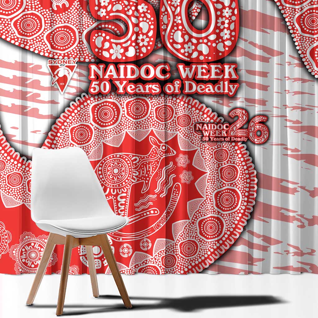 Sydney Swans NAIDOC Week 2026 Window Curtain Australian Aboriginal Dot Art Dreamtime Pattern Style