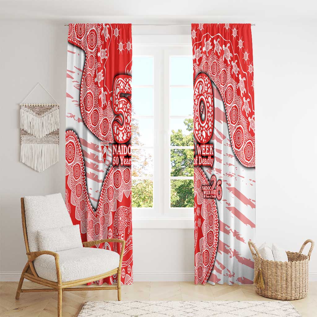 Sydney Swans NAIDOC Week 2026 Window Curtain Australian Aboriginal Dot Art Dreamtime Pattern Style