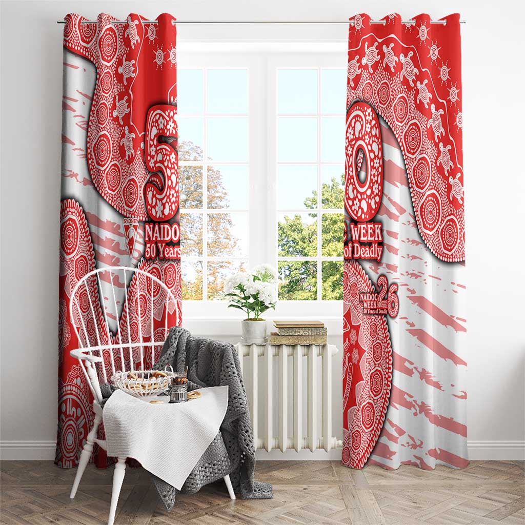 Sydney Swans NAIDOC Week 2026 Window Curtain Australian Aboriginal Dot Art Dreamtime Pattern Style