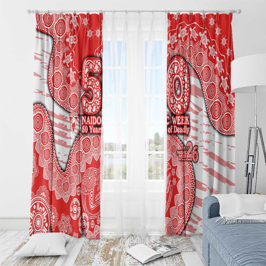 Sydney Swans NAIDOC Week 2026 Window Curtain Australian Aboriginal Dot Art Dreamtime Pattern Style