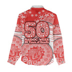 Sydney Swans NAIDOC Week 2026 Women Casual Shirt Australian Aboriginal Dot Art Dreamtime Pattern Style