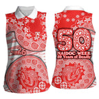 Sydney Swans NAIDOC Week 2026 Women Sleeveless Polo Shirt Australian Aboriginal Dot Art Dreamtime Pattern Style