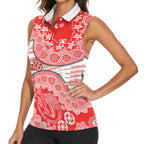 Sydney Swans NAIDOC Week 2026 Women Sleeveless Polo Shirt Australian Aboriginal Dot Art Dreamtime Pattern Style