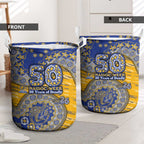 West Coast Eagles NAIDOC Week 2026 Laundry Basket Australian Aboriginal Dot Art Dreamtime Pattern Style