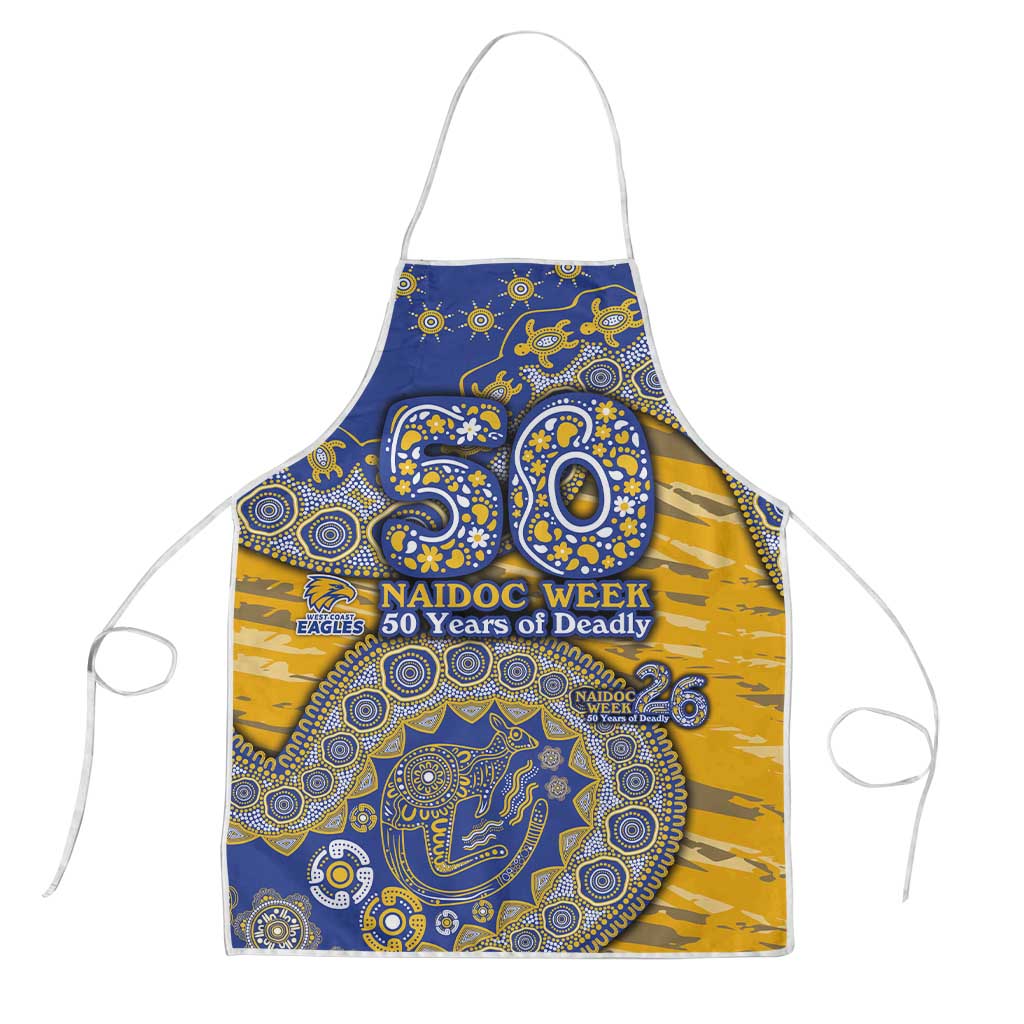 West Coast Eagles NAIDOC Week 2026 Apron Australian Aboriginal Dot Art Dreamtime Pattern Style