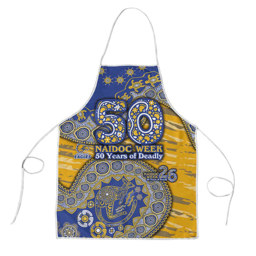 West Coast Eagles NAIDOC Week 2026 Apron Australian Aboriginal Dot Art Dreamtime Pattern Style