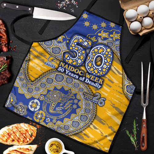 West Coast Eagles NAIDOC Week 2026 Apron Australian Aboriginal Dot Art Dreamtime Pattern Style