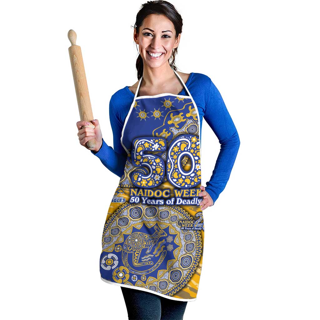 West Coast Eagles NAIDOC Week 2026 Apron Australian Aboriginal Dot Art Dreamtime Pattern Style