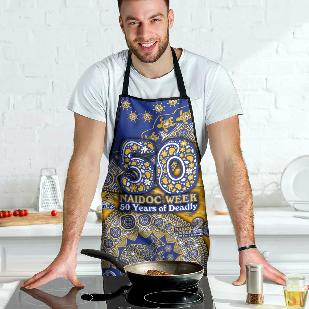 West Coast Eagles NAIDOC Week 2026 Apron Australian Aboriginal Dot Art Dreamtime Pattern Style